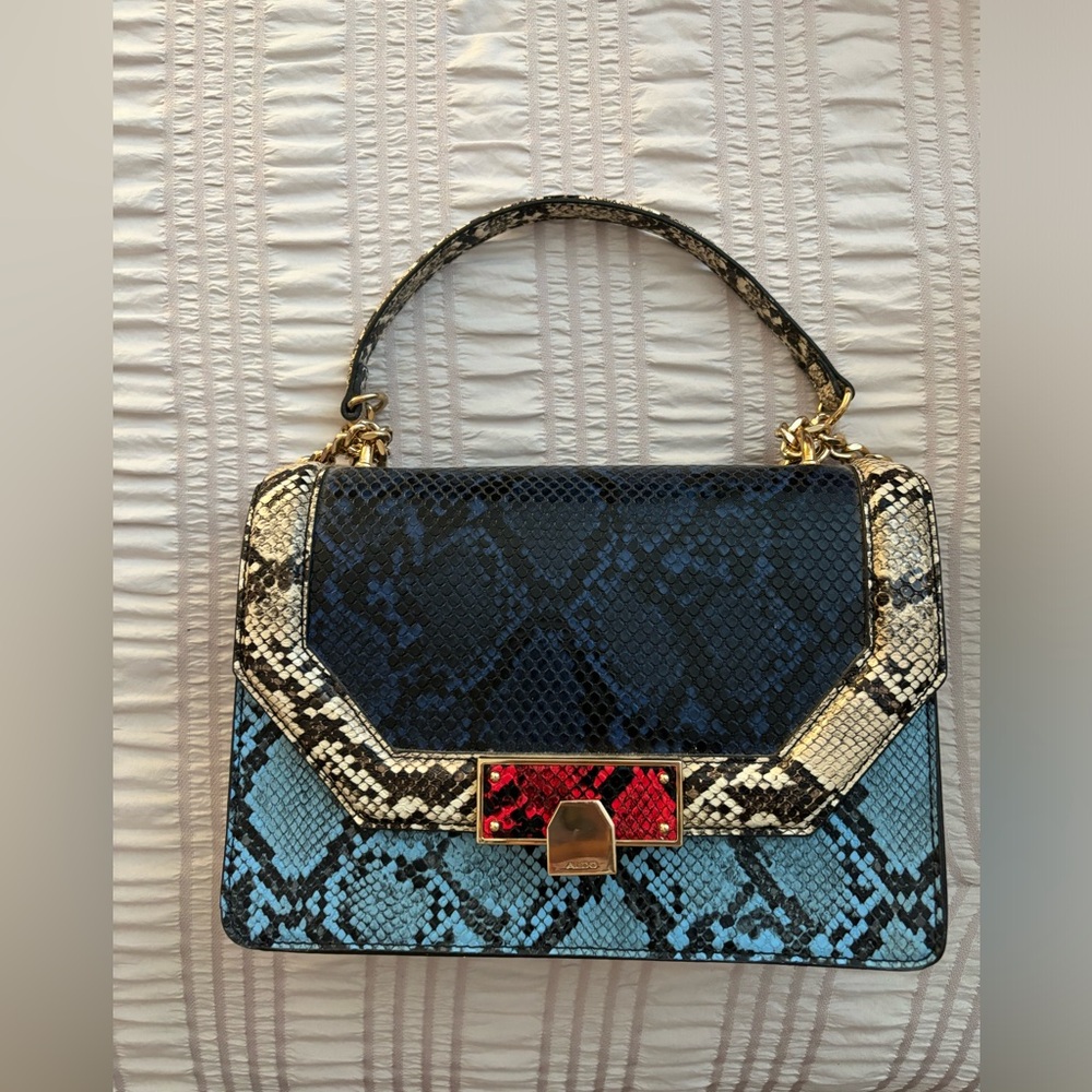 Aldo multi colored texture hand bag brand new